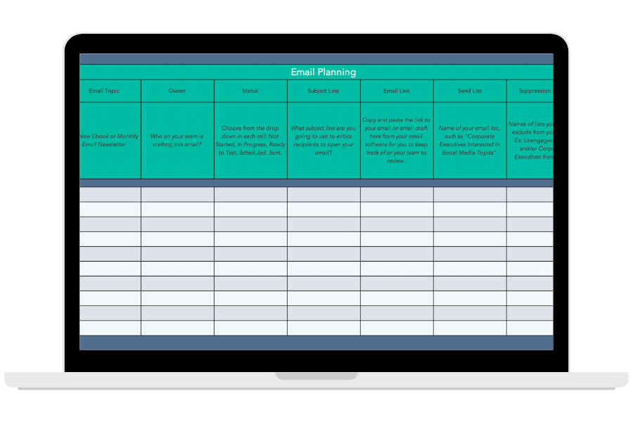 Email Marketing Planning Template [Free Download]